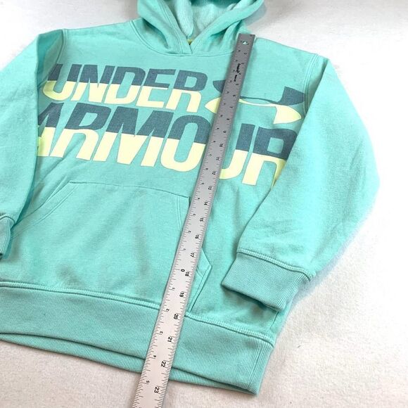Under Armour Teal Hoodie Sweatshirt Kid’s Medium - Picture 6 of 11
